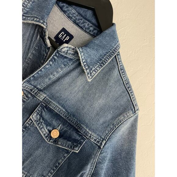 Gap 2 Denim Jumpsuit Short Sleeve Womens Painter Carpenter Style Jeans - Picture 7 of 11